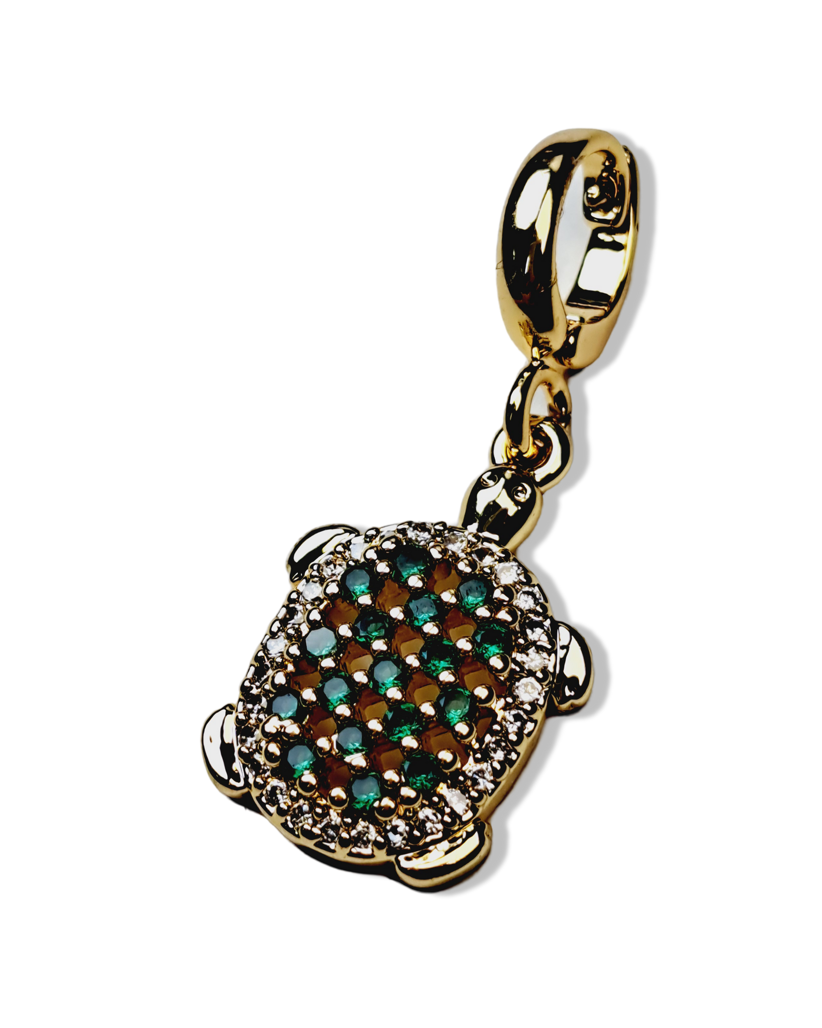 DIJE TORTUGA Y CIRCONIAS DORADO