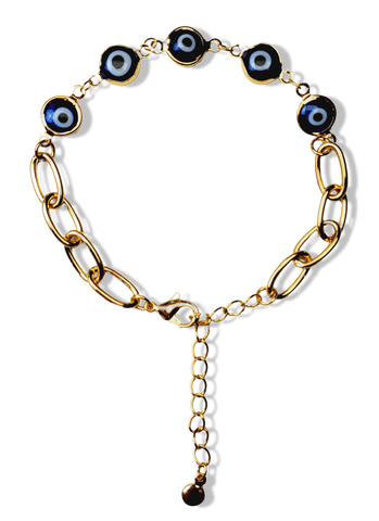 PULSERA OJO TURCO DORADO