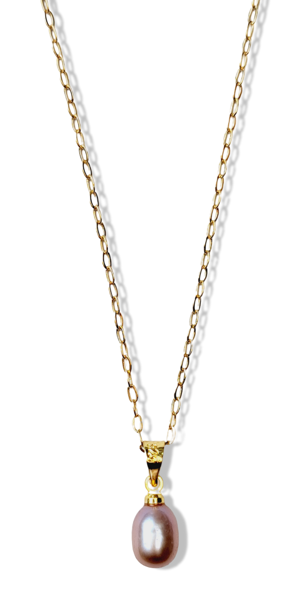 COLLAR PERLA GOTA ROSA