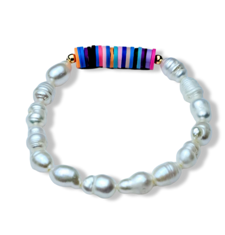 PULSERA PERLA PARA NIÑA COLORES DORADO