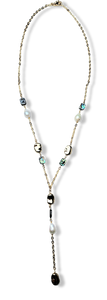 COLLAR CORBATÍN MADRE PERLA DORADO