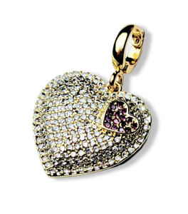 DIJE CORAZÓN MINI CORAZÓN CIRCONIA DORADO