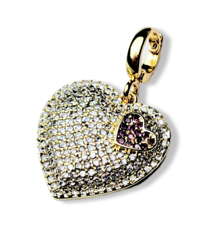 DIJE CORAZÓN MINI CORAZÓN CIRCONIA DORADO