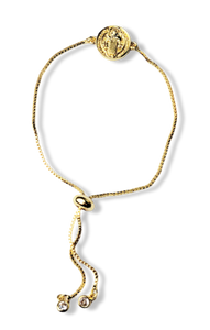PULSERA SAN BENITO AJUSTABLE DORADO