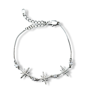 PULSERA DESTELLOS CIRCONIAS PLATEADO