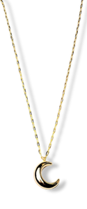 COLLAR ESLABÓN Y LUNA DORADO
