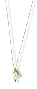 COLLAR SERPIENTE Y CIRCONIAS DORADO
