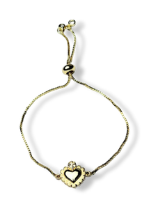 PULSERA SAGRADO CORAZÓN AJUSTABLE DORADO