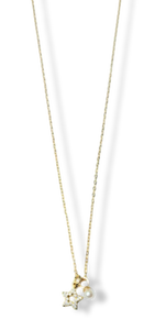 COLLAR MINI PERLA Y ESTRELLA CIRCONIA DORADO