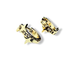ARETE ARRACADA DESTELLOS CIRCONIA DORADO
