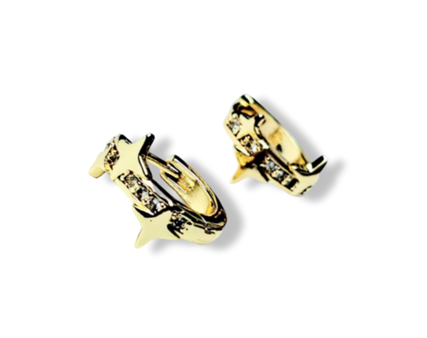 ARETE ARRACADA DESTELLOS CIRCONIA DORADO