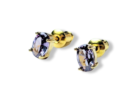 ARETE CRISTAL LILA DORADO