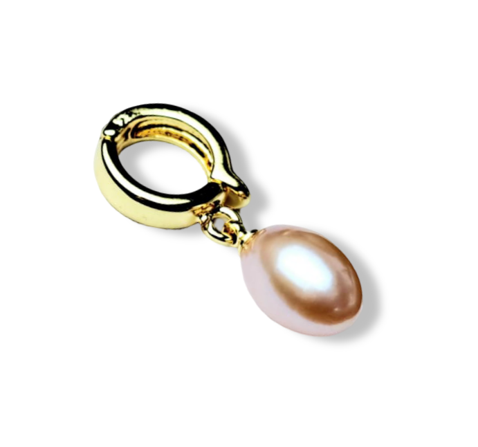 DIJE MELÓN PERLA GOTA DORADO