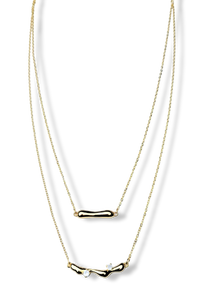 COLLAR DOBLE Y CORCONIA DORADO