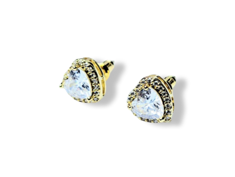 ARETE CORAZON CIRCONIAS DORADO