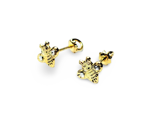 ARETE BROQUEL ABEJITAS DORADO