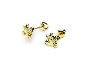 ARETE BROQUEL ABEJITAS DORADO
