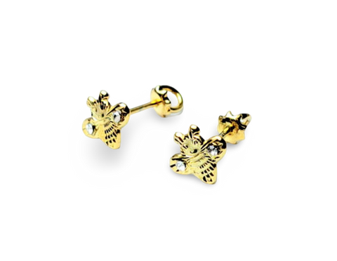 ARETE BROQUEL ABEJITAS DORADO
