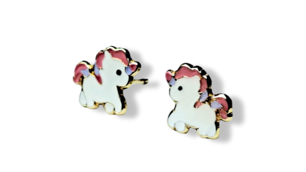 ARETE BROQUEL PONY DORADO
