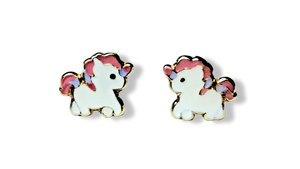 ARETE BROQUEL PONY DORADO