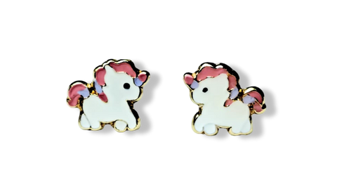 ARETE BROQUEL PONY DORADO