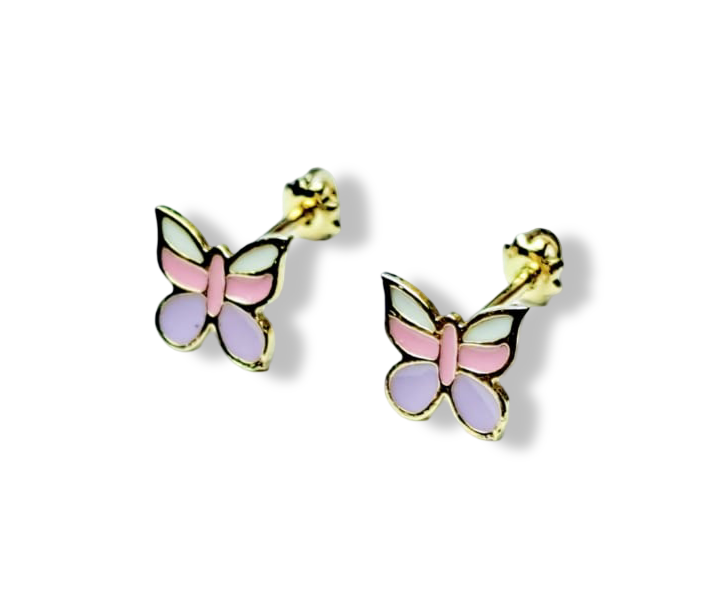 ARETE BROQUEL MARIPOSA RESINA DORADO