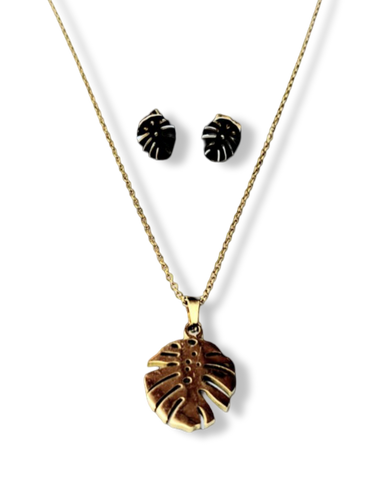SET WATERPROOF HOJA DORADO