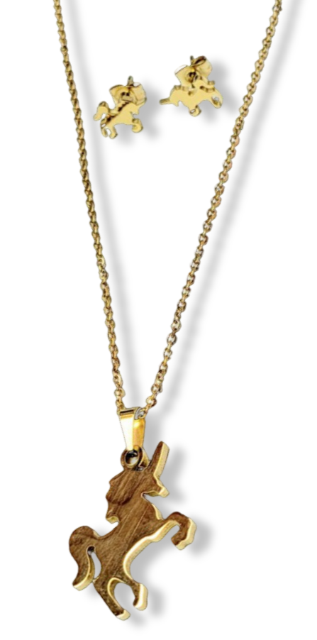 SET WATERPROOF UNICORNIO DORADO