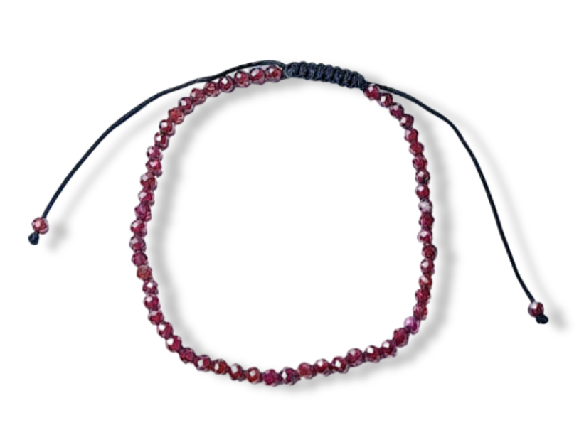 PULSERA AJUSTABLE GRANATE