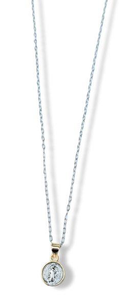 COLLAR SAN BENITO BICOLOR DORADO PLATEADO