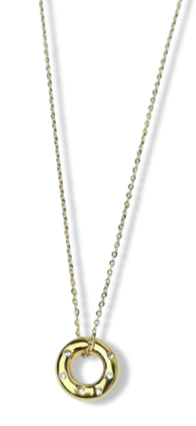 COLLAR WATERPROOF DONA CIRCONIA DORADO
