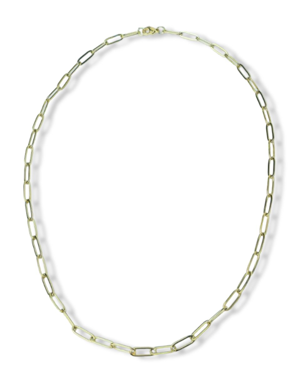 COLLAR WATERPROOF CADENA ESLABONES DORADO