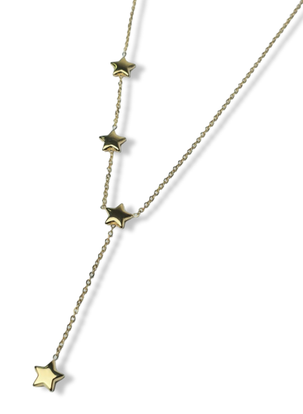COLLAR WATERPROOF ESTRELLAS CORBATÍN DORADO