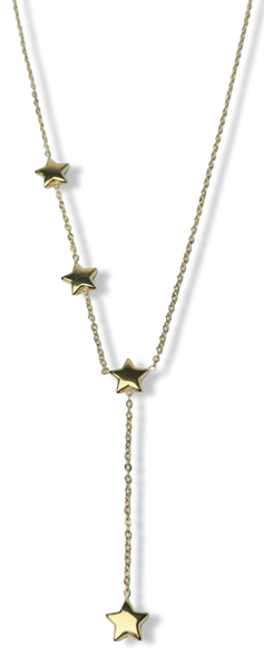 COLLAR WATERPROOF ESTRELLAS CORBATÍN DORADO