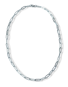 COLLAR WATERPROOF CADENA ESLABONES PLATEADO