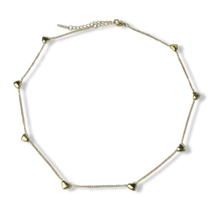 COLLAR CORAZONES WATERPROOF DORADO