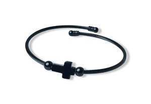 PULSERA CRUZ WATERPROOF NEGRO