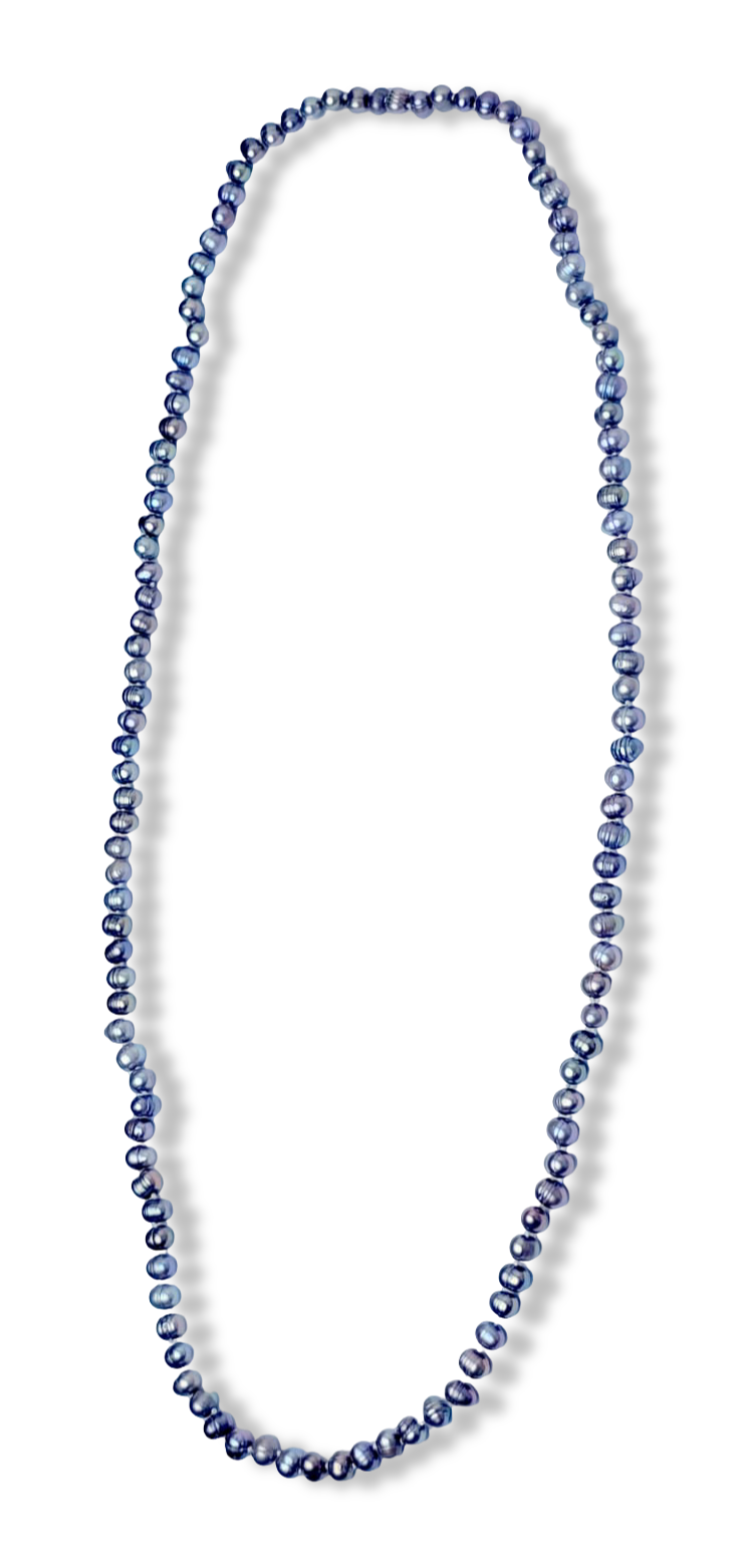 COLLAR PERLA BARROCA MEDIANO MORADO