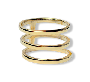 ANILLO WATERPROOF TRIPLE DORADO