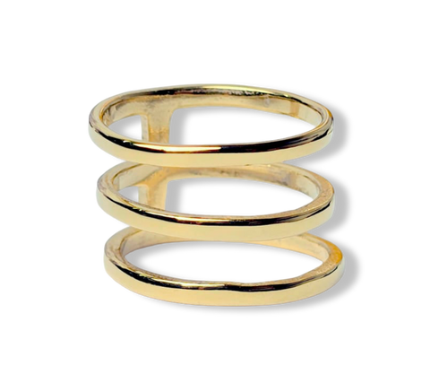 ANILLO WATERPROOF TRIPLE DORADO