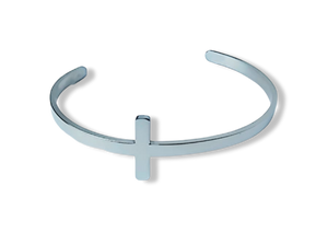 PULSERA CRUZ WATERPROOF PLATEADO