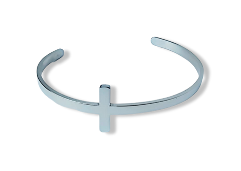 PULSERA CRUZ WATERPROOF PLATEADO