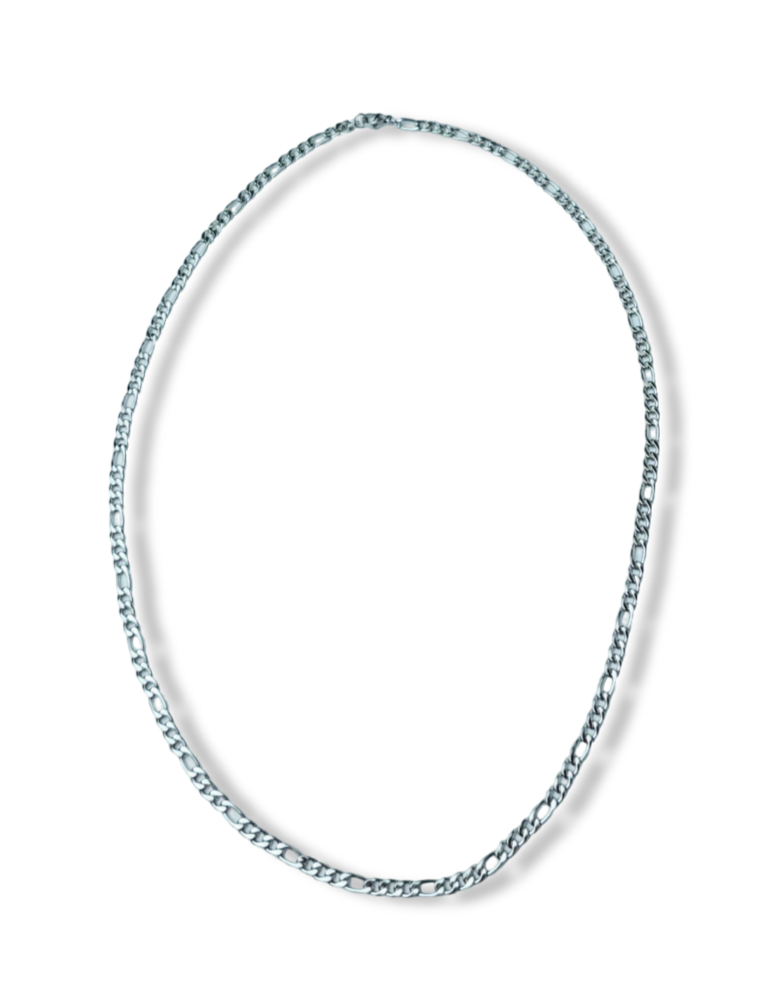 COLLAR WATERPROOF ESLABÓN CLÁSICO PEQUEÑO PLATEADO
