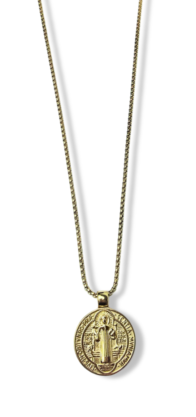 COLLAR WATERPROOF SAN BENITO MEDALLON DORADO