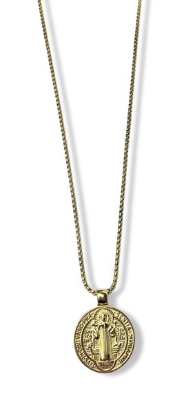 COLLAR WATERPROOF SAN BENITO MEDALLON DORADO