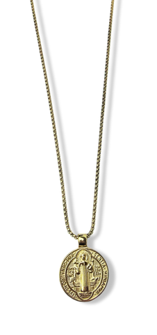 COLLAR WATERPROOF SAN BENITO MEDALLON DORADO