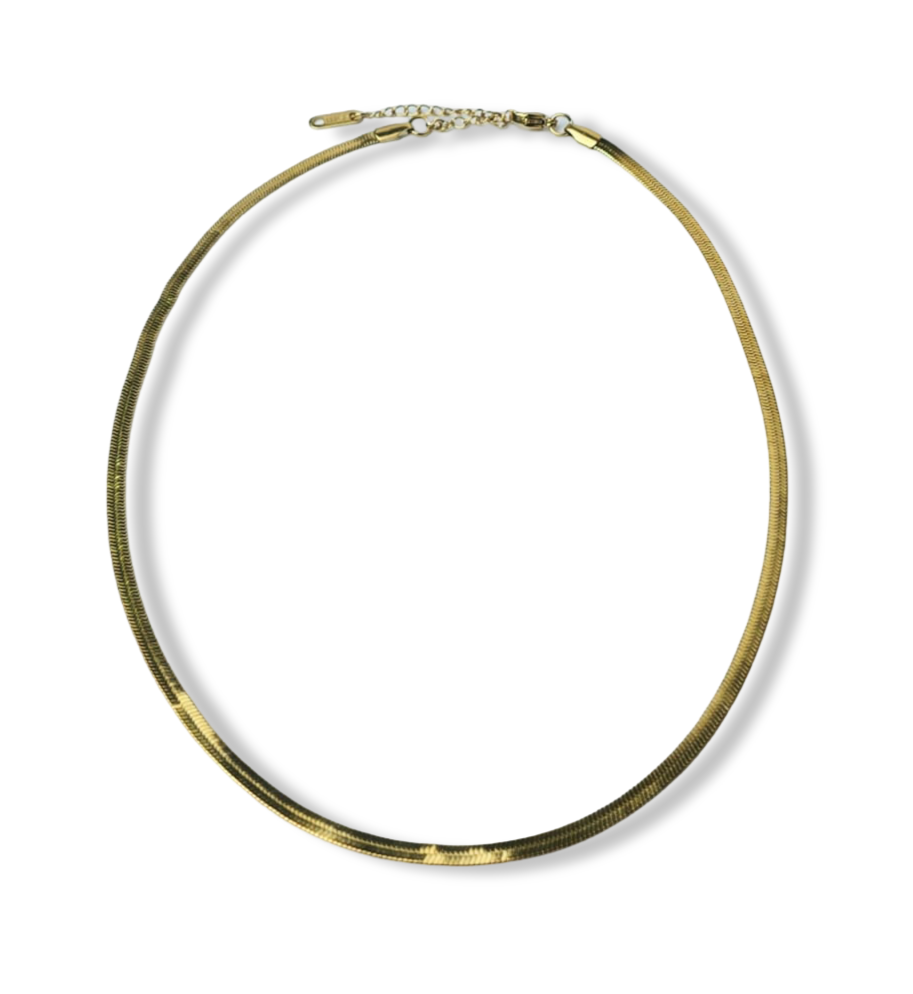 COLLAR WATERPROOF CADENA LISA DORADO