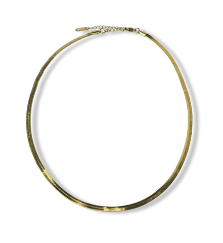 COLLAR WATERPROOF CADENA LISA DORADO