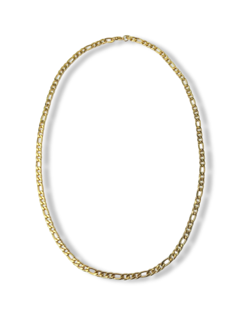 COLLAR WATERPROOF ESLABÓN CLÁSICO MEDIANO DORADO