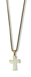 COLLAR WATERPROOF CRUZ BICOLOR DORADO